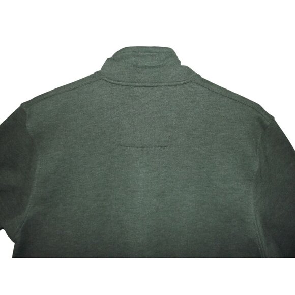 ARROW Pullover Sweatshirt Mens XL Green Heather Quarter-Zip Sueded Fleece Shirt - Picture 10 of 12